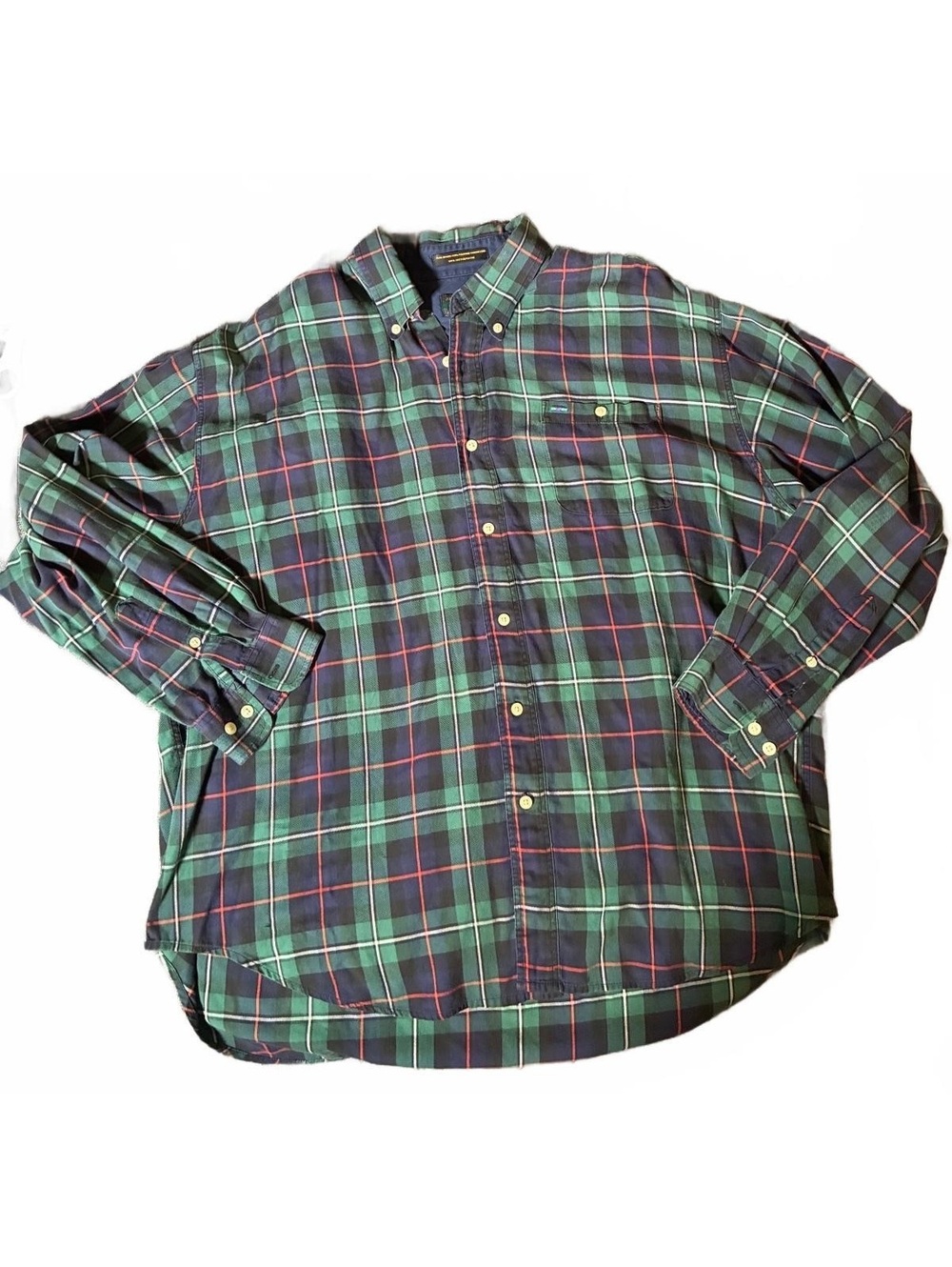 Alexander Julian Colours XXL Vintage Plaid Button Up Shirt Pattern